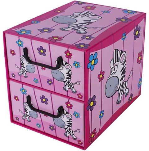 Pudełko kartonowe 2 szuflady pionowe SAWANNA ZEBRA Pudełko kartonowe 2 szuflady pionowe SAWANNA ZEBRA
