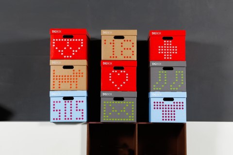 Pudełko kartonowe personalizowane DGBOX SZARE Pudełko kartonowe personalizowane DGBOX SZARE