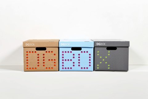 Pudełko kartonowe personalizowane DGBOX SZARE Pudełko kartonowe personalizowane DGBOX SZARE