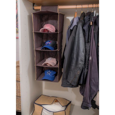 Organizer 4-częściowy 30x30x84cm wiszący do szafy NIEBIESKI Organizer 4-częściowy 30x30x84cm wiszący do szafy NIEBIESKI