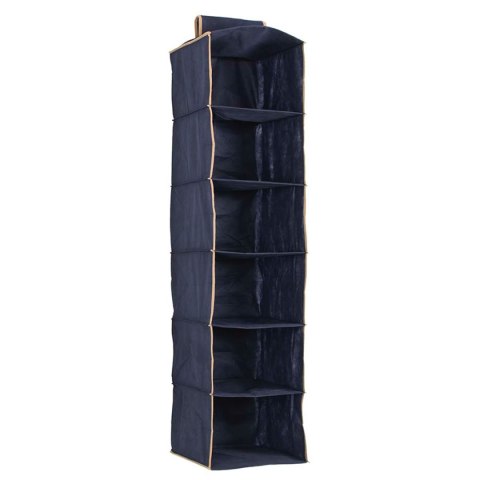 Organizer 6-częściowy 30x30x120cm wiszący do szafy NIEBIESKI Organizer 6-częściowy 30x30x120cm wiszący do szafy NIEBIESKI