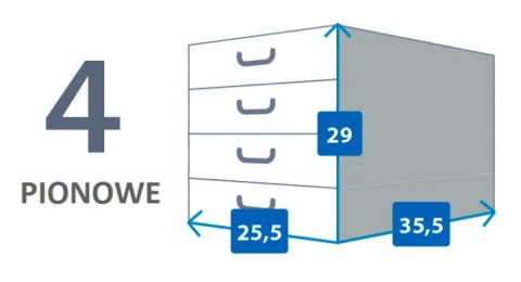 Pudełko kartonowe 4 szuflady pionowe PROWANSALSKIE LILA Pudełko kartonowe 4 szuflady pionowe PROWANSALSKIE LILA