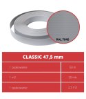 Taśma ogrodzeniowa 50mb Thermoplast® CLASSIC LINE 4,75cm SZARA