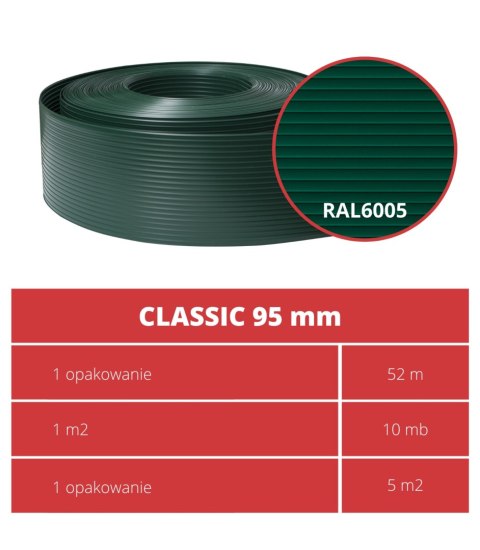 Taśma ogrodzeniowa 52mb Thermoplast® CLASSIC LINE 9,5cm ZIELONA Taśma ogrodzeniowa 52mb Thermoplast® CLASSIC LINE 9,5cm ZIELONA