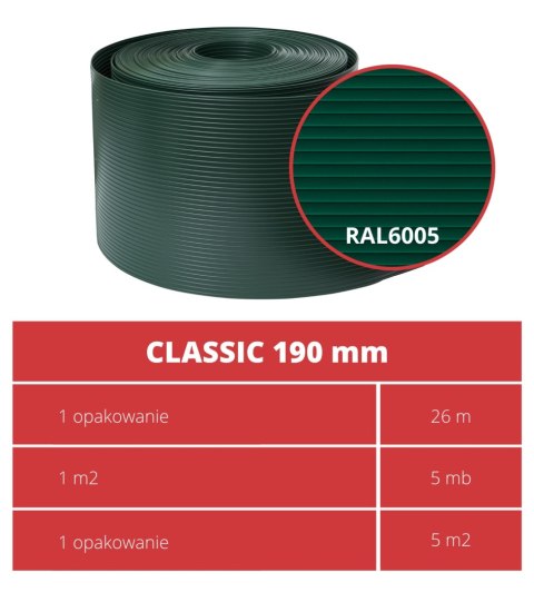 Taśma ogrodzeniowa ROLKA 26mb CLASSIC 19cm PROTECTO™ ZIELONA Taśma ogrodzeniowa ROLKA 26mb CLASSIC 19cm PROTECTO™ ZIELONA