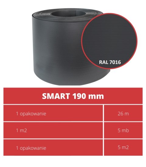 Taśma ogrodzeniowa ROLKA 26mb SMART 19cm PROTECTO™ GRAFIT Taśma ogrodzeniowa ROLKA 26mb SMART 19cm PROTECTO™ GRAFIT