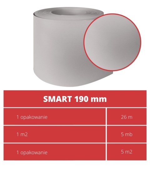 Taśma ogrodzeniowa ROLKA 26mb SMART 19cm PROTECTO™ SZARA Taśma ogrodzeniowa ROLKA 26mb SMART 19cm PROTECTO™ SZARA