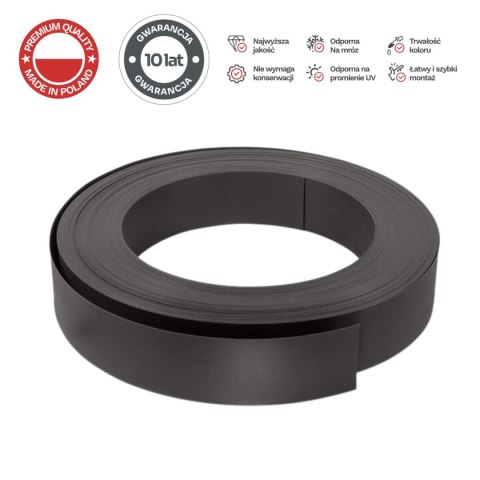 Taśma ogrodzeniowa system pionowy BASIC 48 mm GRAFIT Taśma ogrodzeniowa system pionowy BASIC 48 mm GRAFIT