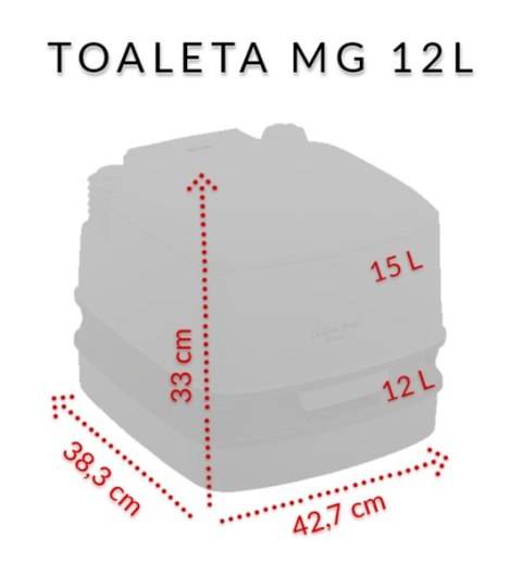 Toaleta turystyczna THETFORD QUBE MT 12L przenośna - 92874 Toaleta turystyczna THETFORD QUBE MT 12L przenośna - 92874
