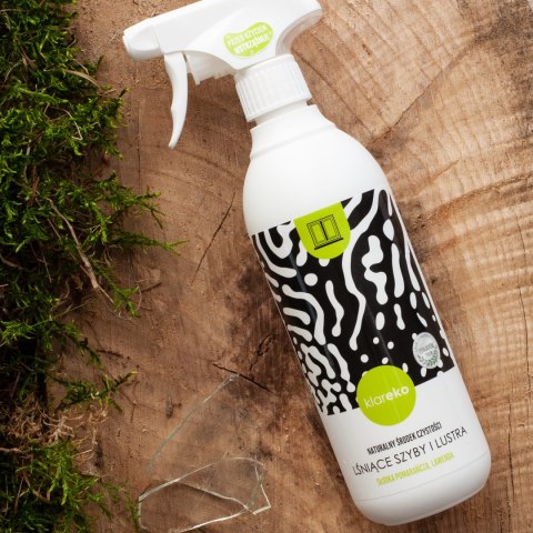 Płyn do mycia szyb i luster pomarańczowo-lawendowy butelka 500ml KLAREKO Płyn do mycia szyb i luster pomarańczowo-lawendowy butelka 500ml KLAREKO