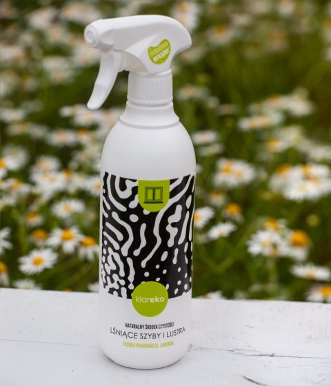 Płyn do mycia szyb i luster pomarańczowo-lawendowy butelka 500ml KLAREKO Płyn do mycia szyb i luster pomarańczowo-lawendowy butelka 500ml KLAREKO