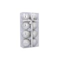 Bombki choinkowe 6cm kpl 8 szt SREBRNE W1