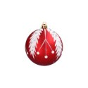Bombki choinkowe 8cm kpl 6 szt CZERWONE W1
