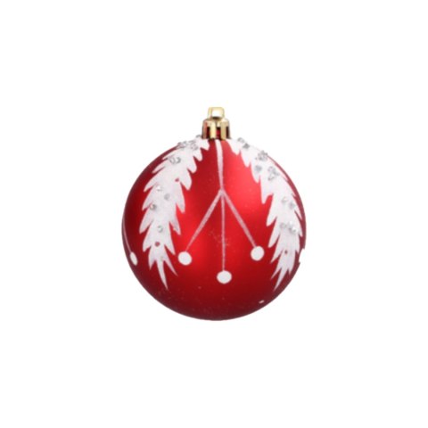 Bombki choinkowe 8cm kpl 6 szt CZERWONE W1 Bombki choinkowe 8cm kpl 6 szt CZERWONE W1