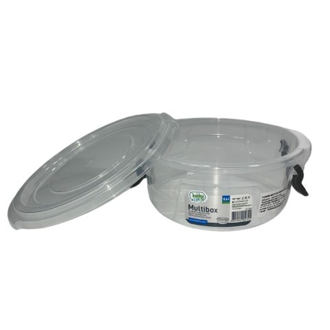 Pojemnik plastikowy 600ml OKRĄGŁY MULTI BOX z pokrywką Pojemnik plastikowy 600ml OKRĄGŁY MULTI BOX z pokrywką