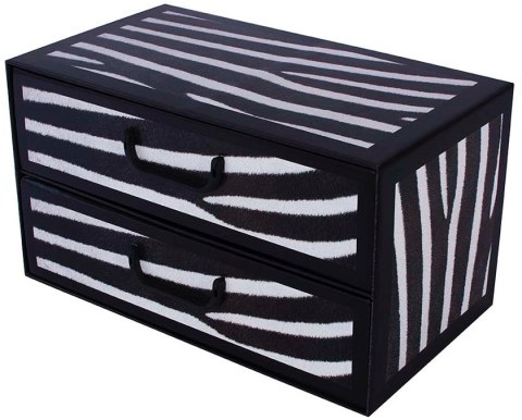 Pudełko kartonowe 2 szuflady poziome STYL ZEBRA Pudełko kartonowe 2 szuflady poziome STYL ZEBRA