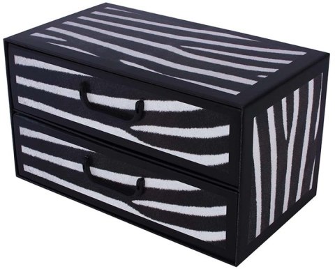 Pudełko kartonowe 2 szuflady poziome STYL ZEBRA Pudełko kartonowe 2 szuflady poziome STYL ZEBRA