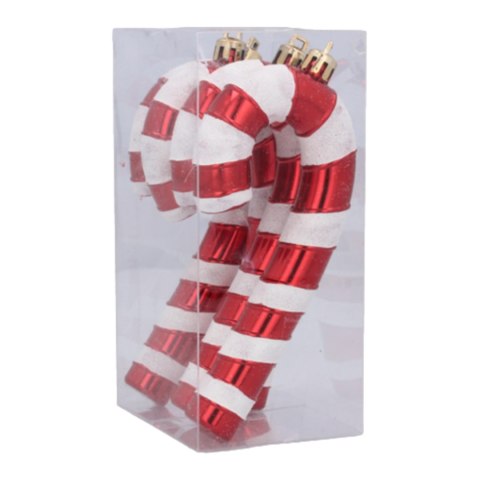 Zawieszki "CUKIERKOWA LASKA" 13cm - Komplet 4 szt. - Kolor: BOŻONARODZENIOWA CZERWIEŃ Zawieszki "CUKIERKOWA LASKA" 13cm - Komplet 4 szt. - Kolor: BOŻONARODZENIOWA CZERWIEŃ