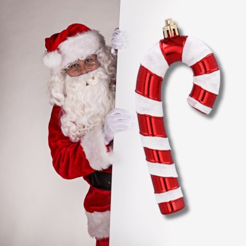 Zawieszki "CUKIERKOWA LASKA" 13cm - Komplet 4 szt. - Kolor: BOŻONARODZENIOWA CZERWIEŃ Zawieszki "CUKIERKOWA LASKA" 13cm - Komplet 4 szt. - Kolor: BOŻONARODZENIOWA CZERWIEŃ