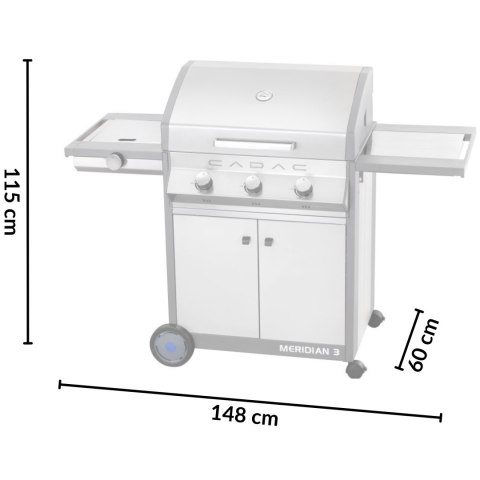 Grill gazowy stacjonarny MERIDIAN 3 ze stali nierdzewnej Grill gazowy stacjonarny MERIDIAN 3 ze stali nierdzewnej