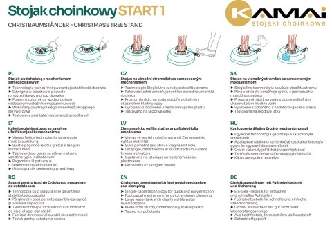 Stojak choinkowy KAMAI START 1 PRO NATURE do drzewka 2,0m NET Stojak choinkowy KAMAI START 1 PRO NATURE do drzewka 2,0m NET
