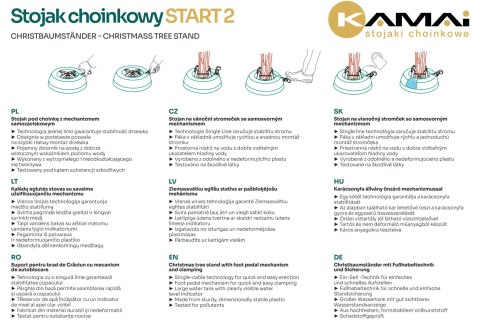 Stojak choinkowy KAMAI START 2 PRO NATURE do drzewka 2,5m NET Stojak choinkowy KAMAI START 2 PRO NATURE do drzewka 2,5m NET