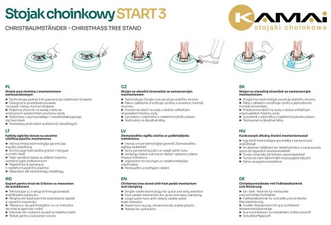 Stojak choinkowy KAMAI START 3 do drzewka 3,0m ZIELONY NOWY Stojak choinkowy KAMAI START 3 do drzewka 3,0m ZIELONY NOWY