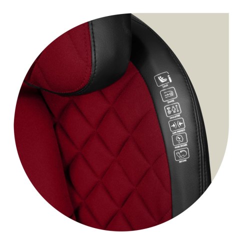 Fotelik samochodowy Nukido Louis czarno-czerwony 15-36 kg ISOFIX Fotelik samochodowy Nukido Louis czarno-czerwony 15-36 kg ISOFIX