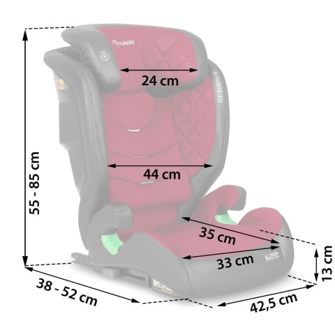 Fotelik samochodowy Nukido Louis czarno-czerwony 15-36 kg ISOFIX Fotelik samochodowy Nukido Louis czarno-czerwony 15-36 kg ISOFIX