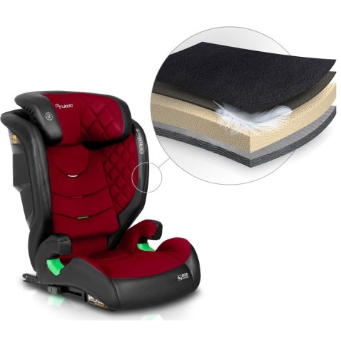 Fotelik samochodowy Nukido Louis czarno-czerwony 15-36 kg ISOFIX Fotelik samochodowy Nukido Louis czarno-czerwony 15-36 kg ISOFIX