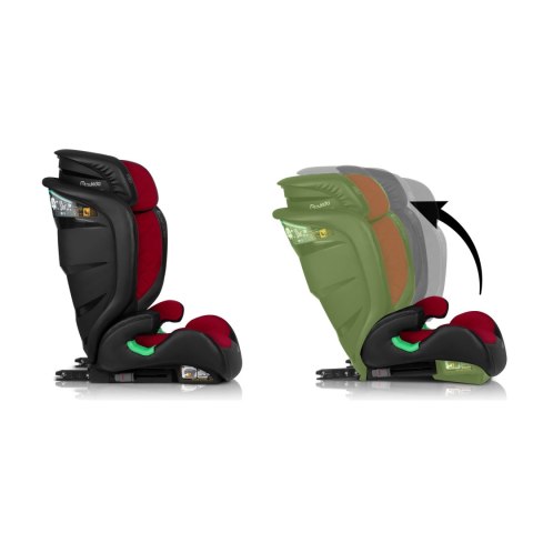 Fotelik samochodowy Nukido Louis czarno-czerwony 15-36 kg ISOFIX Fotelik samochodowy Nukido Louis czarno-czerwony 15-36 kg ISOFIX