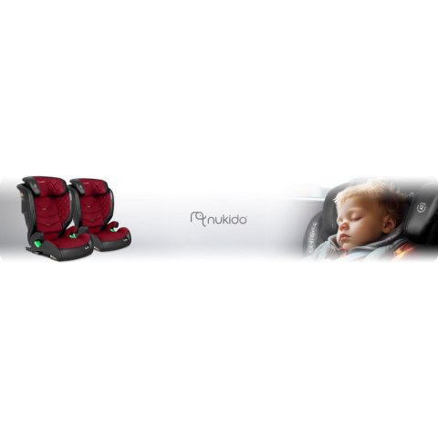 Fotelik samochodowy Nukido Louis czarno-czerwony 15-36 kg ISOFIX Fotelik samochodowy Nukido Louis czarno-czerwony 15-36 kg ISOFIX
