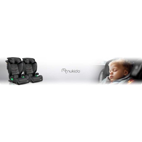Fotelik samochodowy Nukido Louis czarno-szary 15-36 kg ISOFIX Fotelik samochodowy Nukido Louis czarno-szary 15-36 kg ISOFIX