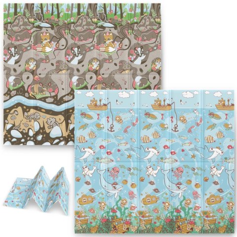 Mata piankowa edukacyjna składana 200 x 180 x 1 cm Nukido NK-340 ocean-ziemia Mata piankowa edukacyjna składana 200 x 180 x 1 cm Nukido NK-340 ocean-ziemia