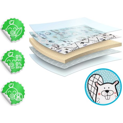 Mata piankowa edukacyjna zwijana 180 x 150 x 1,5 cm Nukido NK-342 Mata piankowa edukacyjna zwijana 180 x 150 x 1,5 cm Nukido NK-342