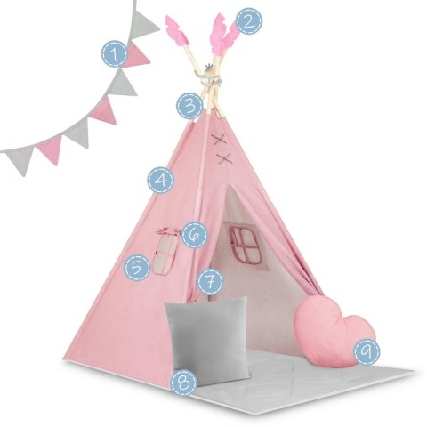 Namiot tipi dla dzieci NK-406 Nukido - różowy Namiot tipi dla dzieci NK-406 Nukido - różowy