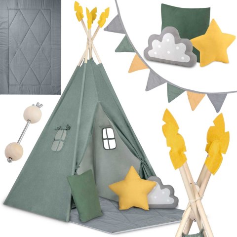 Namiot tipi dla dzieci NK-406 Nukido - zielony Namiot tipi dla dzieci NK-406 Nukido - zielony