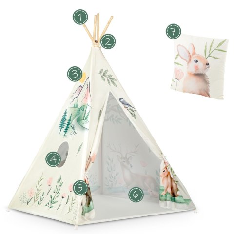 Namiot tipi dla dzieci Nukido - beżowe Namiot tipi dla dzieci Nukido - beżowe