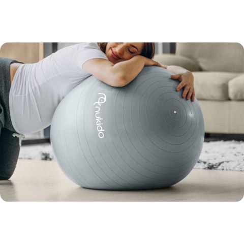 Piłka ciążowa do aerobiku 65 cm NS-951 szara Piłka ciążowa do aerobiku 65 cm NS-951 szara