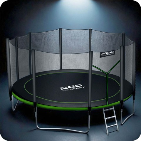 Trampolina ogrodowa 15ft/465cm z siatką zewnętrzną i drabinką Neo-Sport Trampolina ogrodowa 15ft/465cm z siatką zewnętrzną i drabinką Neo-Sport