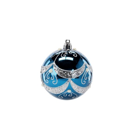 Bombki na choinkę NIEBIESKIE 8cm kpl 6szt BAROK Bombki na choinkę NIEBIESKIE 8cm kpl 6szt BAROK