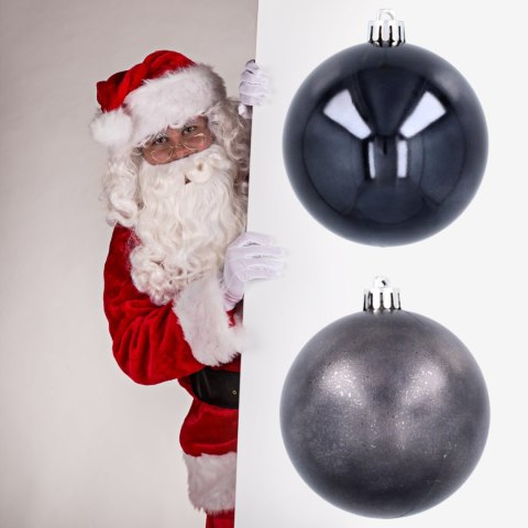 Ekskluzywna Bombka Choinkowa od Kamai Christmas Decoration® - Kolor Antracyt, Komplet 4 Sztuk Ekskluzywna Bombka Choinkowa od Kamai Christmas Decoration® - Kolor Antracyt, Komplet 4 Sztuk