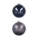 Ekskluzywna Bombka Choinkowa od Kamai Christmas Decoration® - Kolor Antracyt, Komplet 4 Sztuk