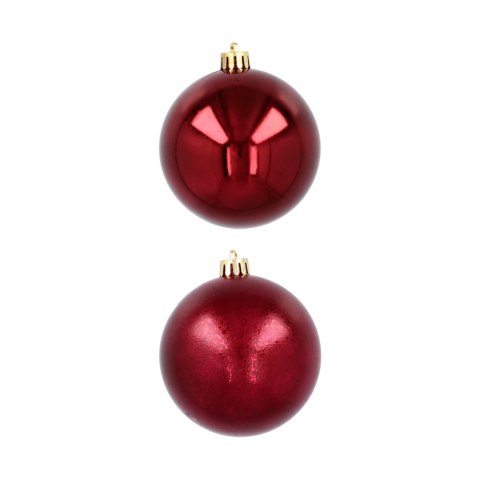Ekskluzywna Bombka Choinkowa od Kamai Christmas Decoration® - Kolor Burgund, Komplet 4 Sztuk Ekskluzywna Bombka Choinkowa od Kamai Christmas Decoration® - Kolor Burgund, Komplet 4 Sztuk