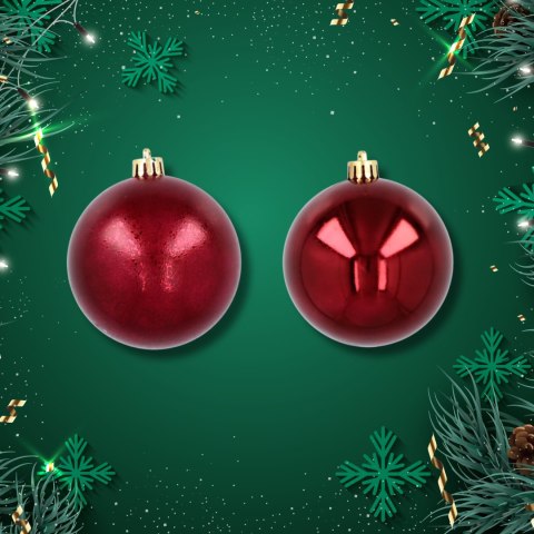 Ekskluzywna Bombka Choinkowa od Kamai Christmas Decoration® - Kolor Burgund, Komplet 4 Sztuk Ekskluzywna Bombka Choinkowa od Kamai Christmas Decoration® - Kolor Burgund, Komplet 4 Sztuk
