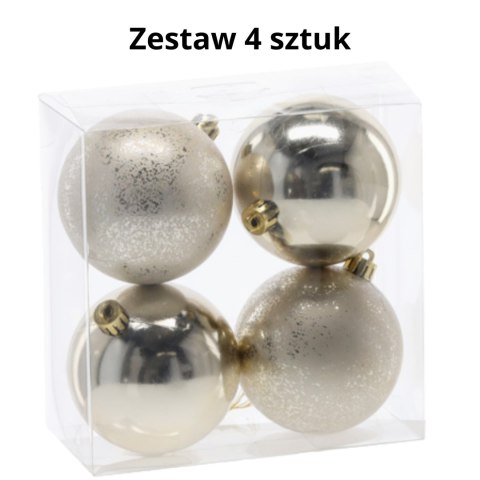Ekskluzywna Bombka Choinkowa od Kamai Christmas Decoration® - Kolor Szampański, Komplet 4 Sztuk Ekskluzywna Bombka Choinkowa od Kamai Christmas Decoration® - Kolor Szampański, Komplet 4 Sztuk