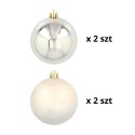 Ekskluzywna Bombka Choinkowa od Kamai Christmas Decoration® - Kolor Szampański, Komplet 4 Sztuk
