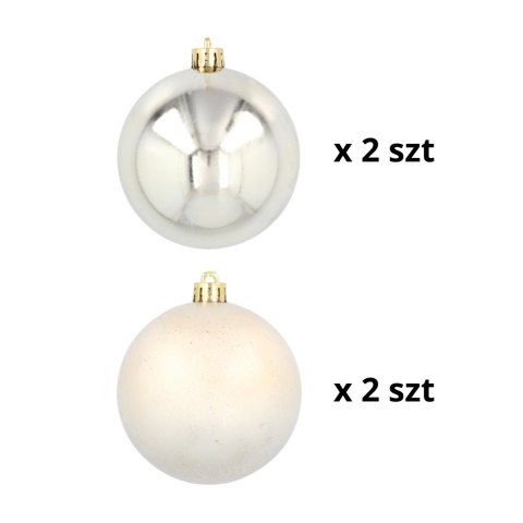 Ekskluzywna Bombka Choinkowa od Kamai Christmas Decoration® - Kolor Szampański, Komplet 4 Sztuk Ekskluzywna Bombka Choinkowa od Kamai Christmas Decoration® - Kolor Szampański, Komplet 4 Sztuk