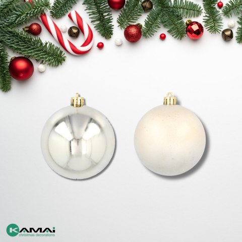 Ekskluzywna Bombka Choinkowa od Kamai Christmas Decoration® - Kolor Szampański, Komplet 4 Sztuk Ekskluzywna Bombka Choinkowa od Kamai Christmas Decoration® - Kolor Szampański, Komplet 4 Sztuk