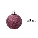 Komplet 19 Bombek Choinkowych Kamai Christmas Decoration® - Kolor Burgund z Gwiazdą na Czubek